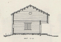 Tverrsnitt, målt opp av Halvor Vreim.