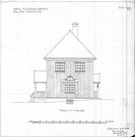 Fasade mot nordøst Seljaas stasjon. Arkitekt Ivar Næss