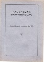 Årsmelding og regnskap 1971 forside