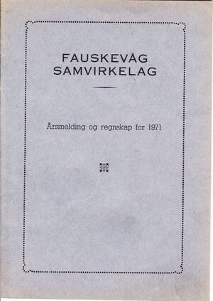 Fauskevåg S-lag Årsmelding og regnskap 1971.jpg