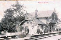 Fetsund stasjon omkring 1910.