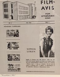 Kinoreklame utgitt som Filmavis utkom med sitt første nummer i 1965.