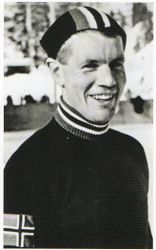 Finn Helgesen med norsk landslagsdrakt 1948.