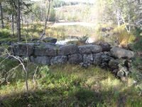 Utsikt fra demningen mot Nedre Fisketjenn