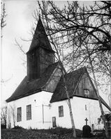 Foto av kirken gjengitt i Nils Johnsens bygdebok fra 1914.
