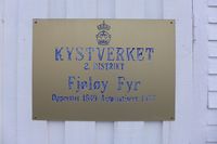 Informasjonsplakett fra Kystverket.