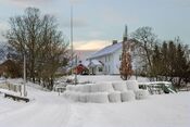 Våningshuset på Nedre Fjælstad i Gjerdrum, hvor Asbjørnsen var huslærer i tre år fra 1834. Foto: Leif-Harald Ruud (2018).