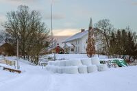 Våningshuset på Nedre Fjælstad, hvor Peter Christen Asbjørnsen var huslærer omkring 1830. Foto: Leif-Harald Ruud (2018)