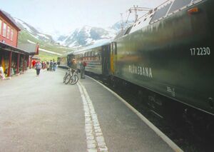 Flåmsbana Myrdal stasjon 1999.JPG