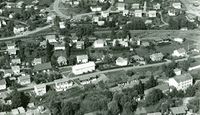 Flaenområdet ved Sagelva i høyre hjørne nederst 1970.