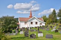 Østskaugen 26, Lyngdal kirke. Foto: Roy Olsen (2024).