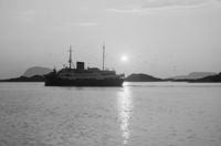 Hurtigruta forlater Florø, 1960.