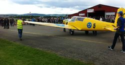 Flydagen på Kjeller 2016. Fly av svensk herkomst trekkes ut.