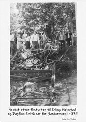 Flystyrten ved Gardermoen 1935. Erling Meinstad og Dagfinn Smith omkom.