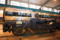 Flytoget boggi. Foto Flytoget.