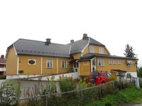Forsamlingshuset Folkvang har gitt navn til Folkvangveien, det ble reist i 1922 Foto: Stig Rune Pedersen