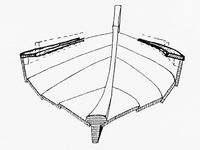 Vaterbord (en planke som ligger flatt eller litt på skrå) oppå øverste bordkant. (Ofte med svettripe eller skvettliste i innerkant, og med esing under.)