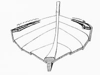 Vaterbord på innsiden av øverste bordkant. (Ofte med skvettkant eller skvettlist i innerkant.)