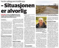 Forurensing på Kjeller omtalt i Romerikes Blad 20.11.2023.