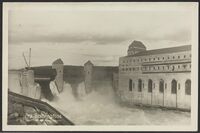 Solbergfoss kraftverk i Glomma. Foto: Carl Gustav Normann/Nasjonalbiblioteket (1923).