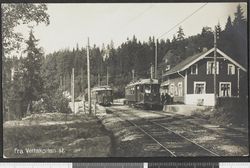 Vettakollen stasjon 1910. fotograf ukjent/ Nasjonalbibliotekets bildesamling