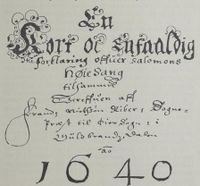 Tittelbladet til Frantz Nielssøn Ribers skrift om Salomos høysang regnes for å være en autograf.