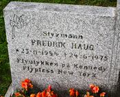 Blant de gravlagte er Fredrik Haug (1944-1975), som omkom i en flyulykke i New York. Foto: Stig Rune Pedersen