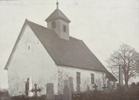 Kirken før 1914. Foto: Ukjent / Carl Plünnecke