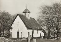 Kirka i 1930- eller 1940-åra. Foto: Carl Normann