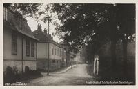 Motiv fra Toldbodgaten, 1920-årene. Foto: Ukjent / J.H. Küenholdt forlag