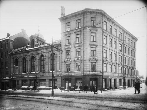 Kirkeveien 62, Frelsesarmeens bygning. Fotografert mellom 1899 og 1930. Foto: Narve Skarpmoen