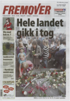 Faksimile av Fremovers forside 26. juli 2011.