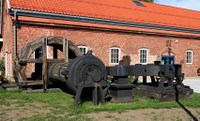 Hammer fra jernverket, nå en del av Larvik museum. Foto: Lars Mæhlum (2008).