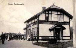 Froland stasjon 1911. Ukjent/Postkort
