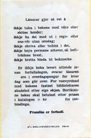 Lånereglar nytta av Fyresdal Folkeboksamling 1967