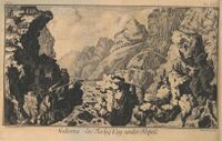 Galdane og den farlige vegen til Filefjell. Illustrasjon fra Det første Forsøg paa Norges naturlige Historie av Erik Pontoppidan fra 1752.