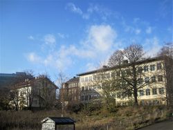Gamle Løren skole i Oslo, Ulvenveien 62, murbygningen (1910) Foto: Stig Rune Pedersen (2010).