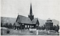 Foto frå Wladimi Moe sin bok Gamle norske kirker, utgjeve 1922.
