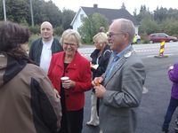 Samferdselsminister Kleppa og ordfører Seierstad.