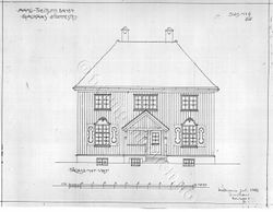 Gaukaas stasjon. Fasade vest mot veien. Arkitekt Ivar Næss
