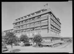 Strandhotellet på Gjøvik Strand Hotel, oppført 1946–1951. Foto: Jac Brun (1954).