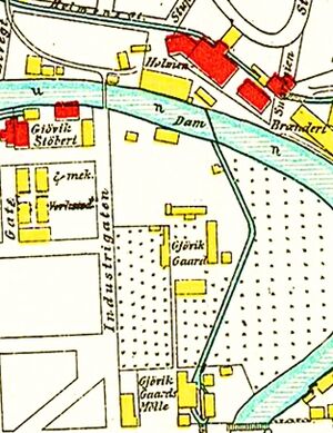 Gjøvik kart 1901 utsnitt Industrigata.jpg