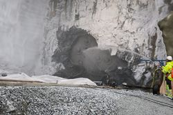 Gjennombruddet i den nye Ulrikstunnelen 29. august 2017. Foto: Nina Aldin Thune (2017).