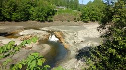 Rett ovenfor demingen. Foto: Pål Giørtz (2018).