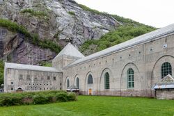 Glomfjord kraftverk (1918-1920). Foto: Dag Endre Opedal/Norsk Vasskraft- og Industristadmuseum (2010).