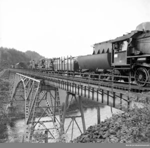 Godstog ved Buneset 1948.jpg