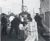 Godstransporten på Holmenkollbanen var godt organisert. Foto: Fra Holmenkollbanen 50 år