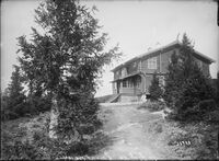 Golaa Høifjeldssanatorium, flere bygninger, oppført 1892. Foto: Narve Skarpmoen/Nasjonalbiblioteket (1899-1939).