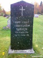Hans Julius Blixseths gravminne i Nordlia.