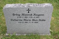 Gravminne Erling Momrak Haugann Veum kyrkjegard